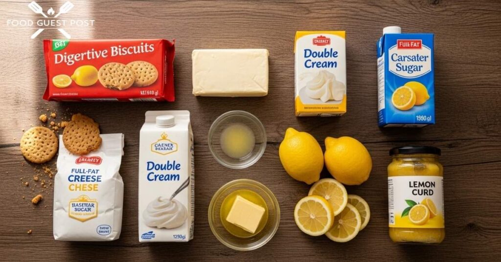 Essential Ingredients to Make Mary Berry No-Bake Lemon Cheesecake